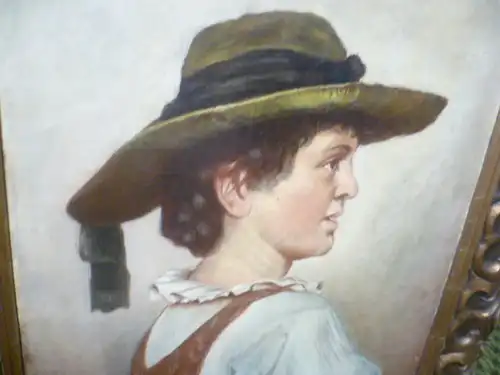 Fanz von Deffregger  1835 München  1921 München Portrait junge bayrische Frau in Tracht