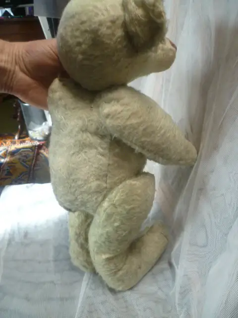 Bär 5332,2 von 1917 !! ausgeprägter Buckel Teddybär seltene Manufaktur Willy Weiersmüller aus Nürnberg  seltenes Mohair blond, 6