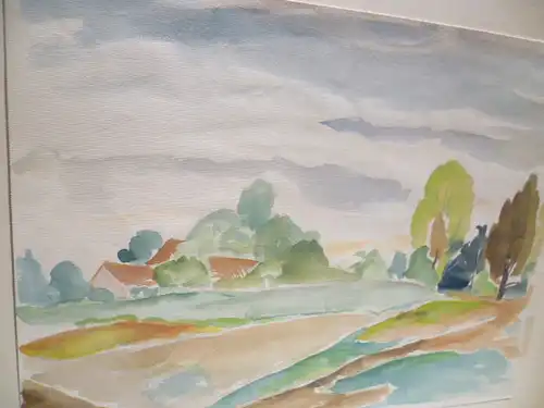 Prof. Hermann Flesche im Jahr 1942. Aquarelllink unten signiert und datiert