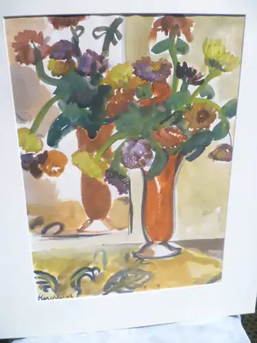 Prof. Hermann Flesche im Jahr 1942. Aquarell link unten signiert und datiert