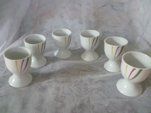 Vintage 1960-70 Set 6 Eierbecher  aus der Vitrine unbenutzt!!