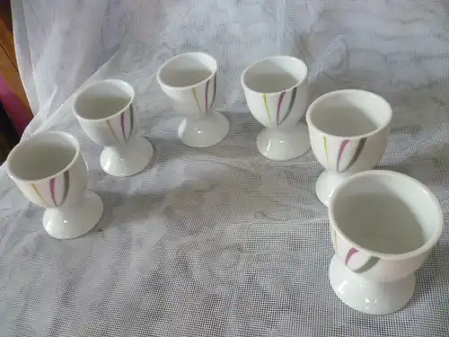 Vintage 1960-70 Set 6 Eierbecher  aus der Vitrine unbenutzt!!