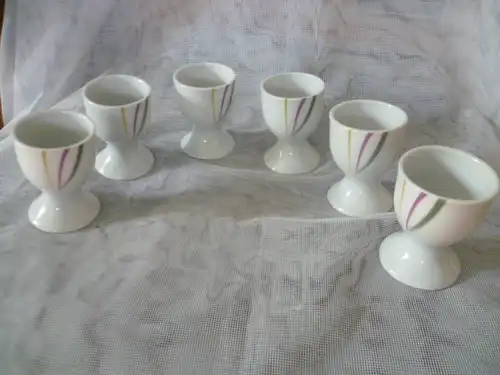 Vintage 1960-70 Set 6 Eierbecher  aus der Vitrine unbenutzt!!