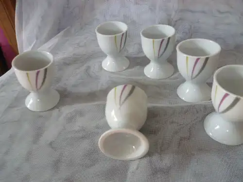 Vintage 1960-70 Set 6 Eierbecher  aus der Vitrine unbenutzt!!