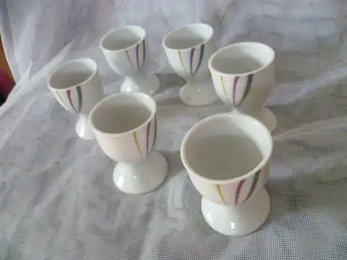 Vintage 1960-70 Set 6 Eierbecher  aus der Vitrine unbenutzt!!