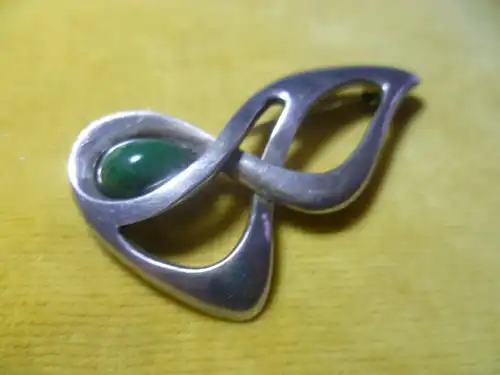 Designerbrosche Unikat 925 um 1970 Designerbrosche