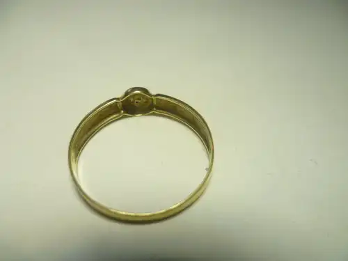 Gold 750 Brilliant Saphir Ring Vintage der 1970 Jahre Brilliant Punktstein Ring Gelbgold 750 um 1970