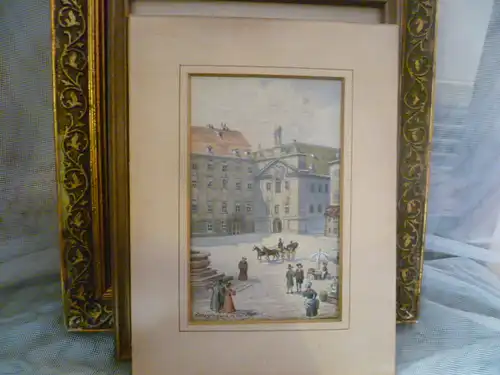 Rudolf Preuss Wien, Österreich 1879-1961 Innsbruck, Österreich Aquarell im Klassizistischen Stil "Zeughaus am Hof" Wien