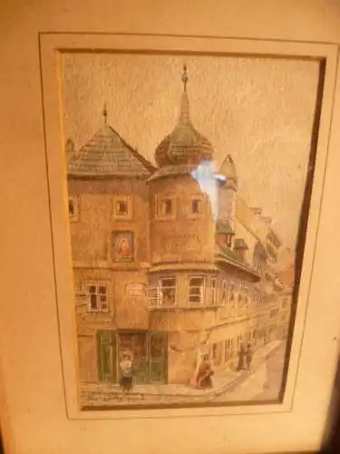 Rudolf Preuss Wien, Österreich 1879-1961 Innsbruck, Österreich Aquarell im Klassizistischen Stil "Fasszieherhaus " Wien
