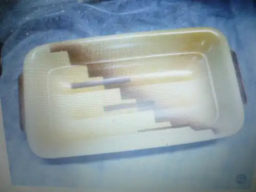 Pfalzkeramik Art Deko Spritzdekor rechteckige Schale um 1925