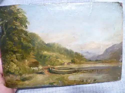 Moutague Stanley d.R.S.a  1809 - 1844  " On the lelyde By"  Englisches Landschaft Romantiker Gemälde um 1830/35