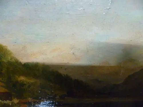 Moutague Stanley d.R.S.a  1809 - 1844  " On the lelyde By"  Englisches Landschaft Romantiker Gemälde um 1830/35