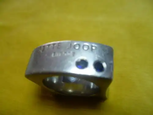 Jette Joop Europe Ring 925 Punse Joop  um 1960 -70gefaßt mit 2 Saphiere  um 0,02 Karat  Ringgröße: 56-16