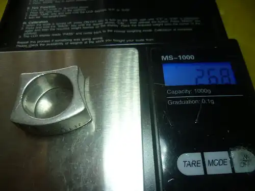 Jette Joop Europe Ring 925 Punse Joop  um 1960 -70gefaßt mit 2 Saphiere  um 0,02 Karat  Ringgröße: 56-16