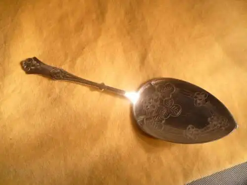 Gebäckschäufelchen Simon Groth Silbermanufaktur Dänemark gegr 1863 gefertigt bis 1904 datiert 1915 ein Vorlagelöffel Ihr feines Gebäck