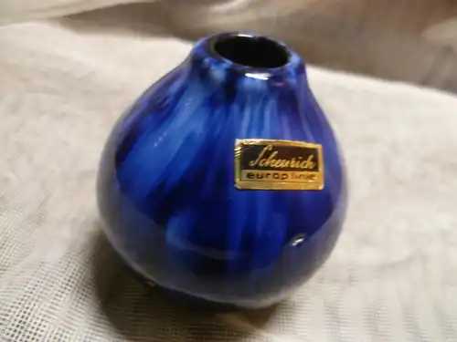 Scheurich Vase von 1970 im Pagoden Design und bläuliche  Glasuren, Modell 266-28 und Andere 
