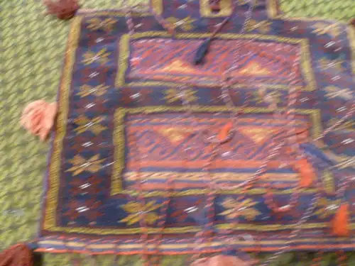 Belutsch Salztasche Alte Afghan Nomaden Orient Teppich Kelim Old Baluch Salt bag Sammler Alte Spezial Moshvani Belutsch Salztasche, Walnuss