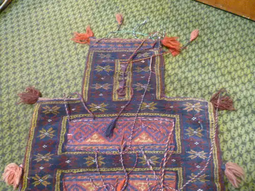 Belutsch Salztasche Alte Afghan Nomaden Orient Teppich Kelim Old Baluch Salt bag Sammler Alte Spezial Moshvani Belutsch Salztasche, Walnuss