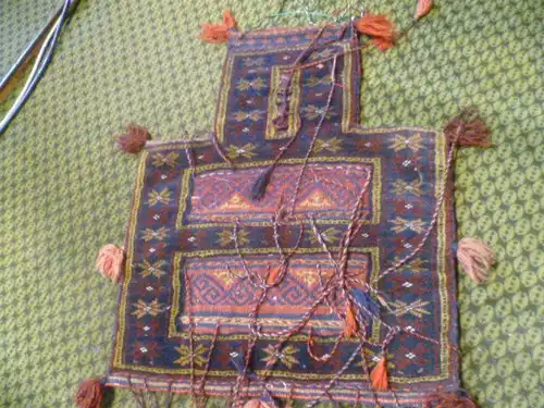 Belutsch Salztasche Alte Afghan Nomaden Orient Teppich Kelim Old Baluch Salt bag Sammler Alte Spezial Moshvani Belutsch Salztasche, Walnuss