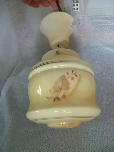 Spritzdekor Hängelampe in mokkafarben Top Design aus den 1930er Höhe: 31