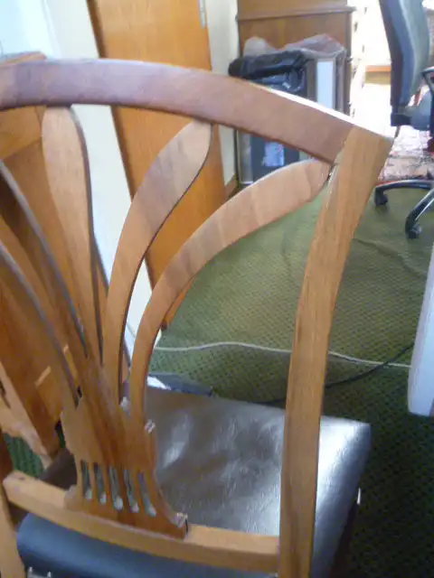 Schloss Stutensee Baden Biedermeier Stuhl , klassische frühe Form um 1820 In der Zarge : Inventaretikett 6