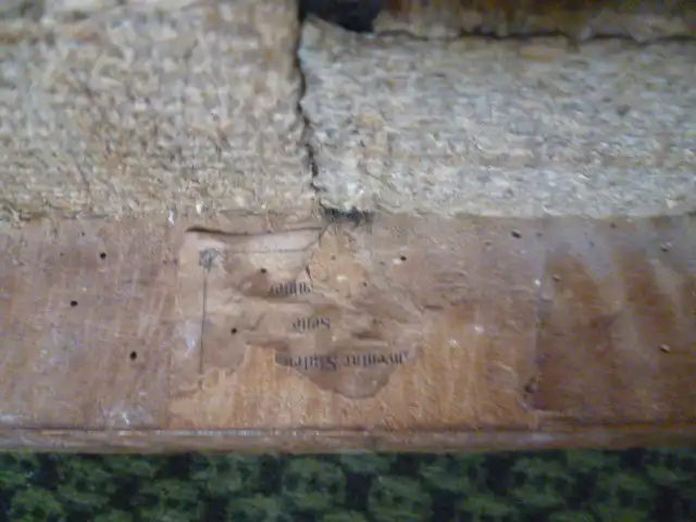 Schloss Stutensee Baden Biedermeier Stuhl , klassische frühe Form um 1820 In der Zarge : Inventaretikett 8