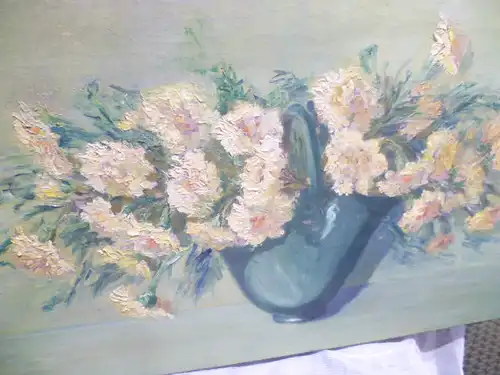 Remond Jean 1872-1913 " Nelkenstrauß in einer Vase " IMPRESSIONISMUS Frühwerk