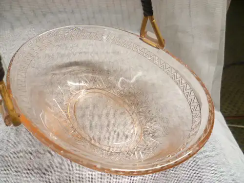 Vintage Rosaglas Konfektschale 1950 er