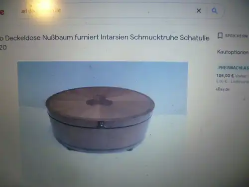 Jugendstil Schatulle wohl Frankreich  Geometrische Intarsien viele Edelhölzer1900-1910 Jahre  gute Furnier Auswahl und Anordnung des gesamt Bildes