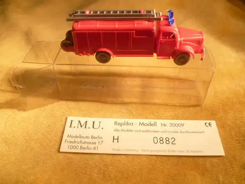 I.M.U Modell  ,   Nr. 20009 (Wiking Replika) Limitiert hier Nr. 882 im Maßstab 1/87,  aus Sammlung,  Original Verpackt unbespielt