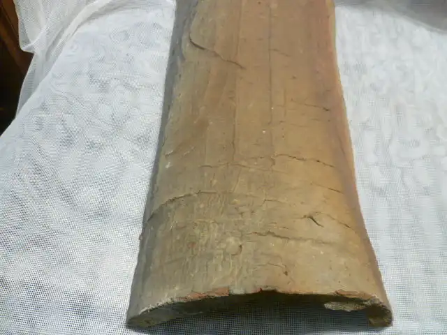 Maulbronn Klosteranlage Seltener Mönch oder Nonnen Feierabend Ziegel Form als Halbschalen zeitlich um 1700 , 6