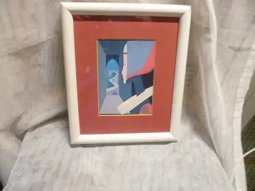 Pablo Picasso " Fensterblick =Chinesische Brücke " Faksimile aus einer Galerie originale Rahmung !