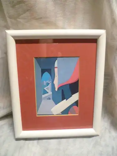 Pablo Picasso " Fensterblick =Chinesische Brücke " Faksimile aus einer Galerie originale Rahmung !