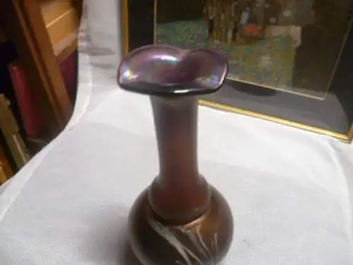 Freiherr von Poschinger violett Vase um 1970 Vitrinenobjekt  Höhe 23 cm