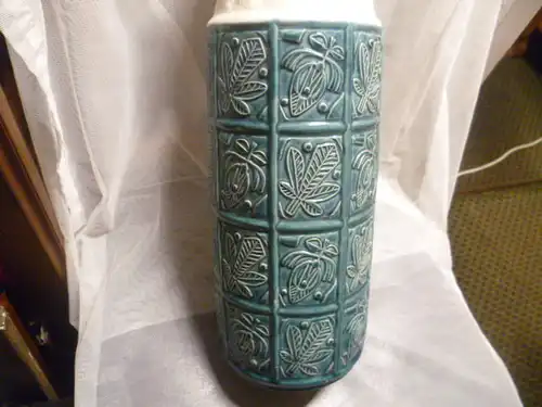 Designer Bodo Mans hier für Bay Relief Pottery Vase 7440 aus den 1950/ 60 Jahren Vintage Etikett!!