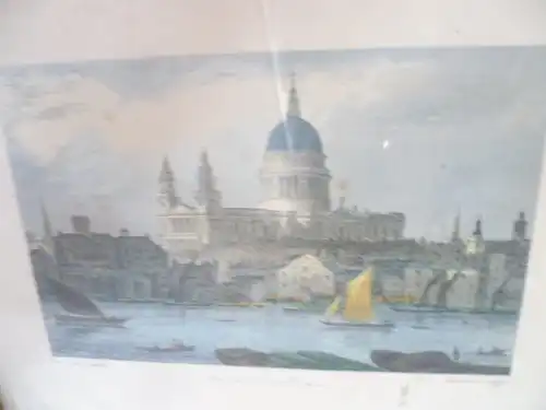 St. Pauls Cathedrale Farbradierung Tho Ha Shepherd  um 1930