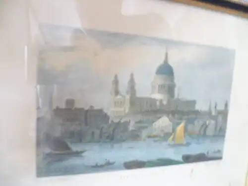 St. Pauls Cathedrale Farbradierung Tho Ha Shepherd  um 1930