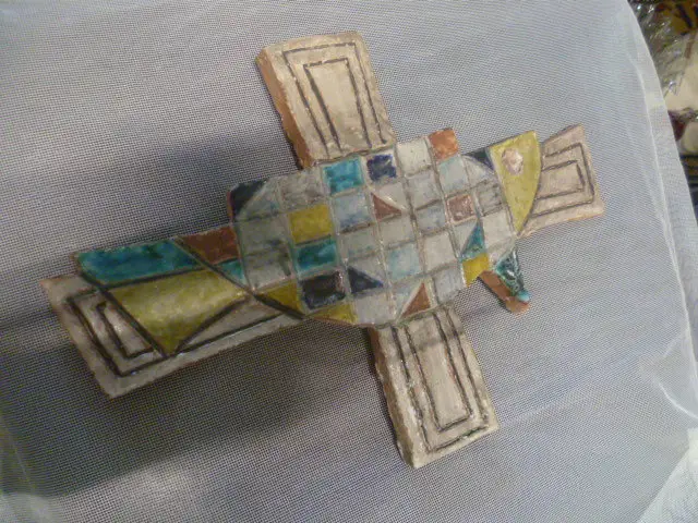 Grimm Gustav 1897-1987 Fisch Keramik  Wandrelief um 1950 Entwurf Glüsing Heinz 1920-2013 Zuschreibung 4