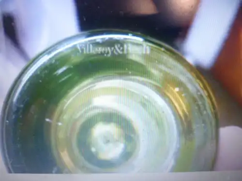 Vintage 1970s Rosenthal candlestick or usable as a vase, signed on the stand: Rosenthal light green crystal glass blown in the form