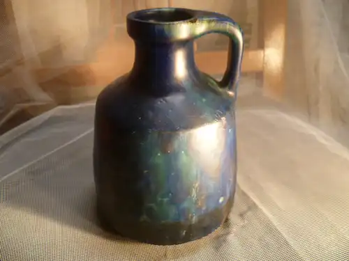 E.v.W Steel Blue Ceramic Vase Vintage 1960s Height 17 cm I would like to Euro 22,30 including insured parcel shipping Germany from you