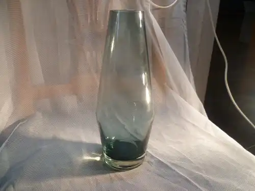 Wilhelm Wagenfeld conical shape smoked glass vase around 1950 he Height: 25.5 cm