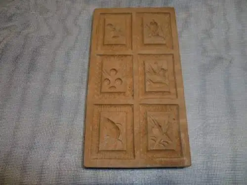 Springerles Modell  6 Motive Printen Modell Medaillon fein gerahmt und  fein ausgeschnitzt seltene Motive  um 1870 geschnitzt   Provenienz : Bäckerei in Bretten