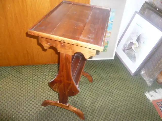  Schweiz alpenländisch Wildkirsche Zwetschge Nähtisch - Beistelltischchen Biedermeier um 1840-60 3