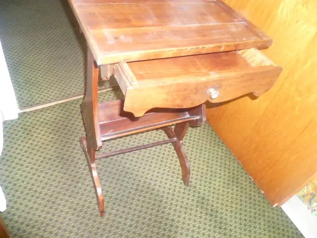  Schweiz alpenländisch Wildkirsche Zwetschge Nähtisch - Beistelltischchen Biedermeier um 1840-60 5