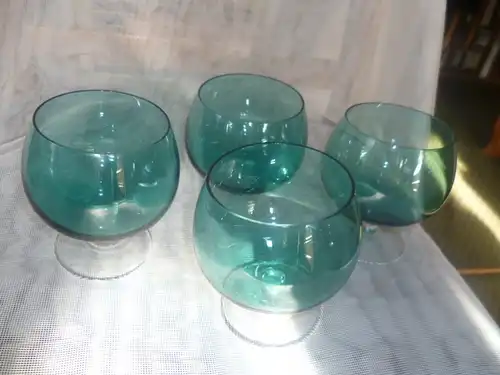  wohl Manufaktur Süssmuth  goße 4 Cognacschwenker aus den 1960 /70 Space Ära