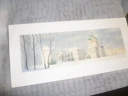 Dimitriew Vladimir Nikolajewitsch  geb.1959 -  " Rostov Veliky  Klosteranlage Herbstansicht" Aquarell  signiert 1999 datiert 