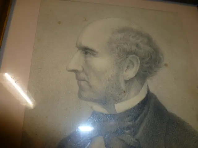 Edward Goodwyn Lewis. (British, 1827-1891) Portrait : John Stuart Mill 1806 London  1873 Avignon 4