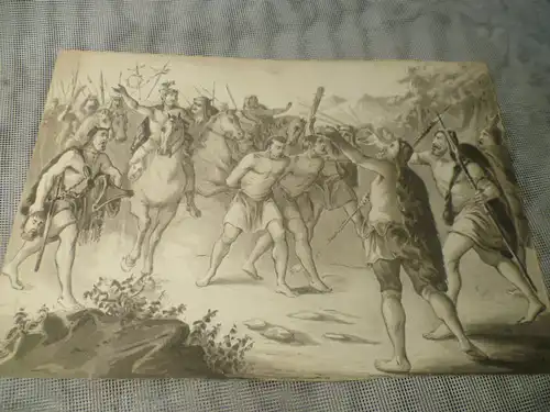 Katzler Vincenz 1823 -188 " Schlacht im Teutoburger Wald" Wien datiert  1847 Tuschfederzeichnung