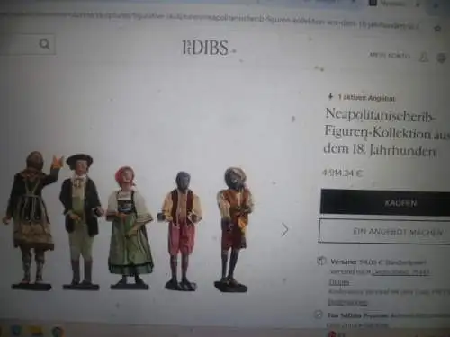 VERKAUFT!        1 Paar frühe Sonneberg Krippenfiguren -Puppen Deutschland, um 1800+/-. Trachtenpaar. wohl Neapolitanische-Figuren