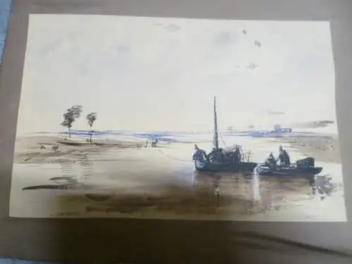 Charles Hamilton Smith (1776–1859) zugeschr. – „Varanasi am Ganges“ | Museales Indien-Aquarell